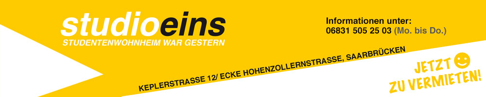 logo_studioeins - Studentenwohnung - Wohnung - Saarbrücken - Uni - HBK - HTW